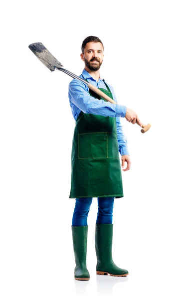 Young handsome gardener — Stock Photo, Image