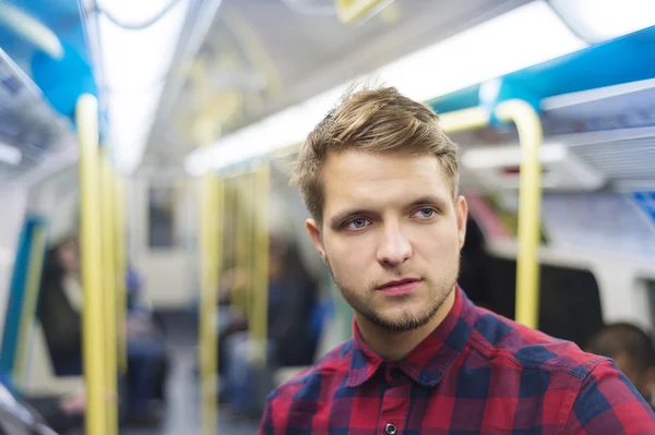 Estudiante en metro — Foto de Stock