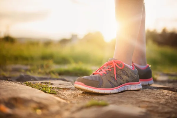 Young runners outside — Stock Photo, Image