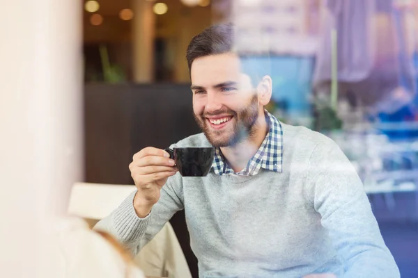 Young couple in cafe — Stock Photo, Image