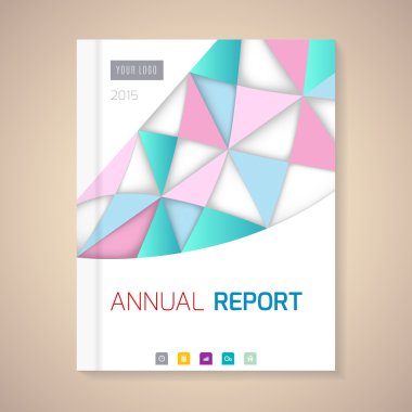 Yıllık rapor kapağı vektör çizim