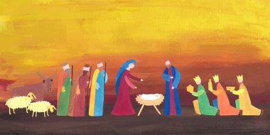 Elle çizilmiş Christmas illüstrasyon