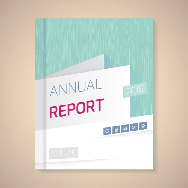 Relazione annuale Copertura illustrazione vettoriale — Vettoriale Stock