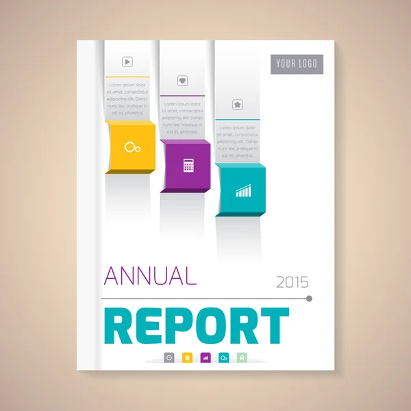 Annual Report Cover vector illustration — Stock Vector