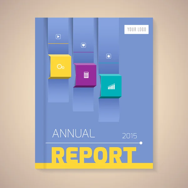 Annual Report Cover vector illustration — Stock Vector