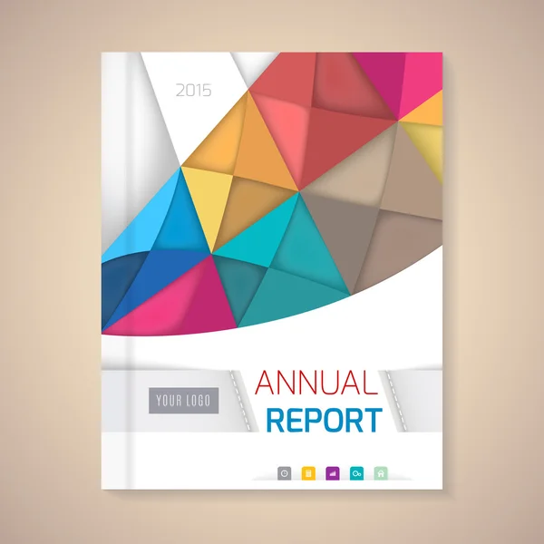 Annual Report Cover vector illustration — Stock Vector