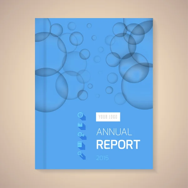 Annual Report Cover vector illustration — Stock Vector