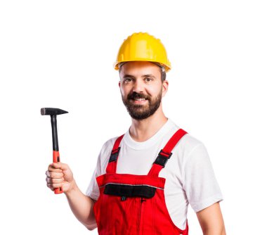 genç yakışıklı bir işçi