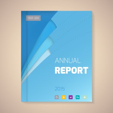 Yıllık rapor kapağı vektör çizim