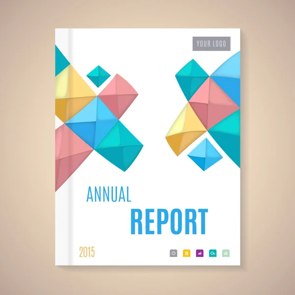 Annual Report Cover vector illustration — Stock Vector