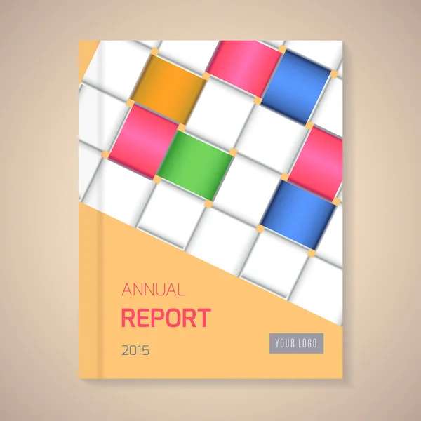 Annual Report Cover — Stock Vector