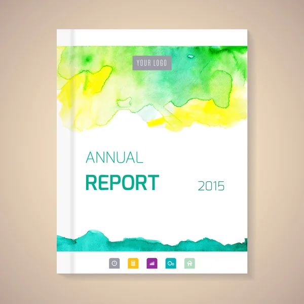 Relatório anual Cobertura — Vetor de Stock