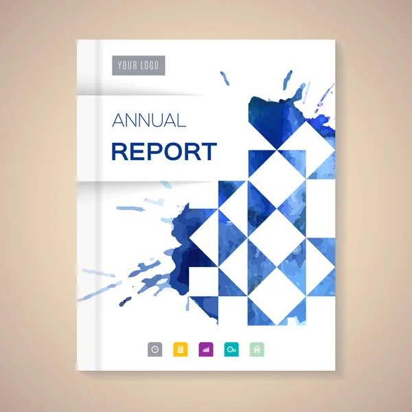 Annual Report Cover — Stock Vector