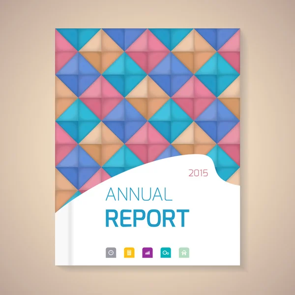 Annual Report Cover — Stock Vector