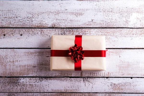 Christmas present on a table — Stock Photo, Image