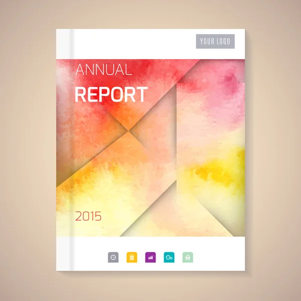 Annual Report Cover — Stock Vector