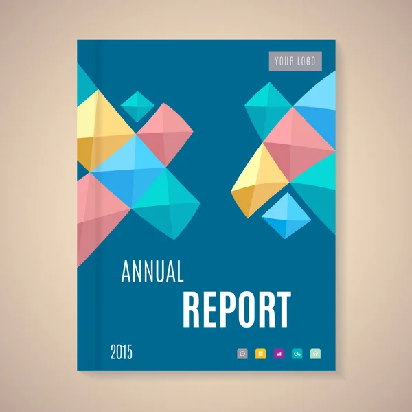 Annual Report Cover — Stock Vector