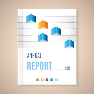 Yıllık rapor kapağı vektör çizim