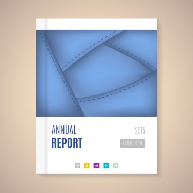 Yıllık rapor kapağı vektör çizim