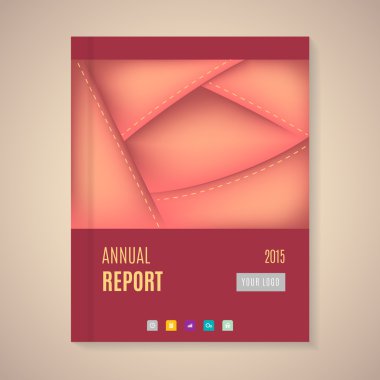 Yıllık rapor kapağı vektör çizim