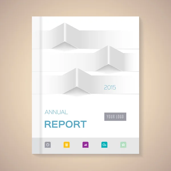 Relazione annuale Copertura illustrazione vettoriale — Vettoriale Stock