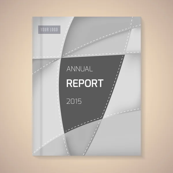 Jahresbericht Cover Vektor Illustration — Stockvektor