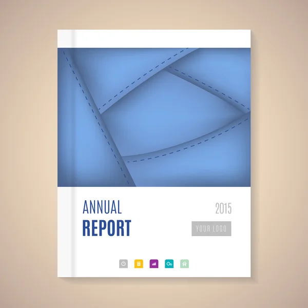 Annual Report Cover vector illustration — Stock Vector