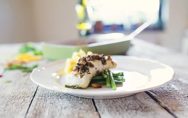 Zander fish fillet meal — Stock Photo, Image