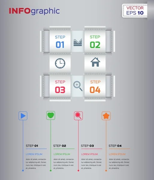 Elementi infografici aziendali — Vettoriale Stock