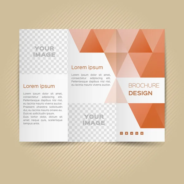 Diseño de plantilla de folleto — Vector de stock