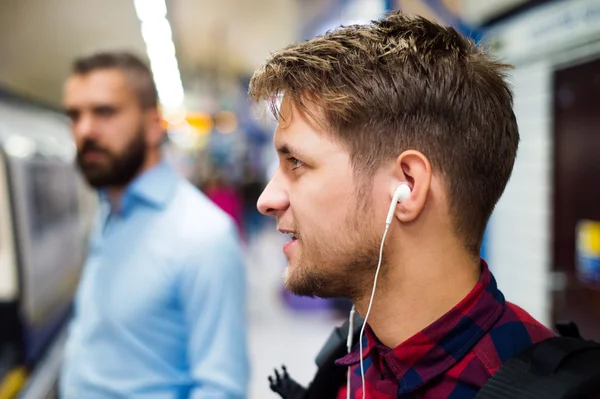 Young man in subway — Stock Photo, Image