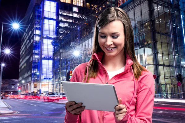 Runner woman in city — Stock Photo, Image