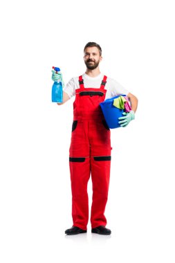 Genç yakışıklı süpürge