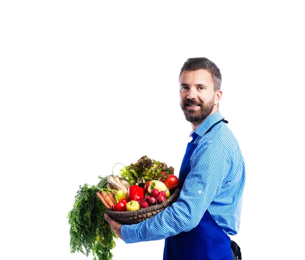 Jonge knappe tuinman — Stockfoto