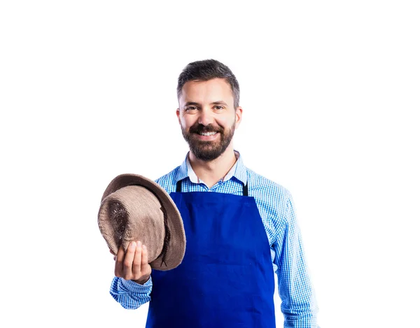 Jovem jardineiro bonito — Fotografia de Stock