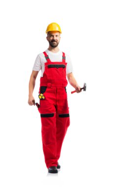 genç yakışıklı bir işçi