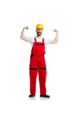 genç yakışıklı bir işçi