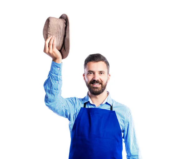 Young handsome gardener — Stock Photo, Image