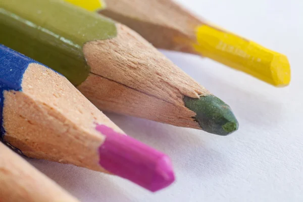 Macro photo de crayons de couleur . — Photo