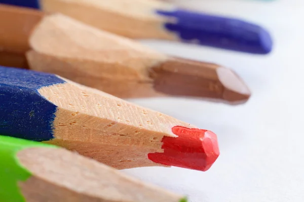 Macro photo de crayons de couleur . — Photo