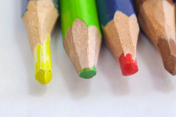 Macro photo de crayons de couleur . — Photo