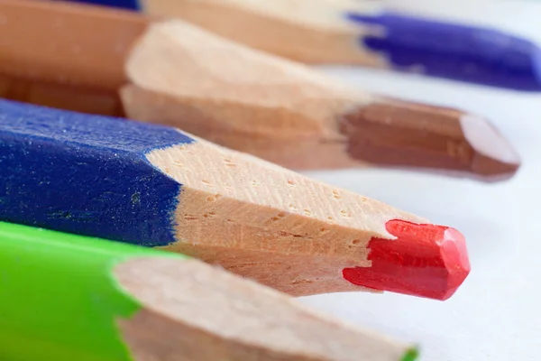 Macro photo de crayons de couleur . — Photo