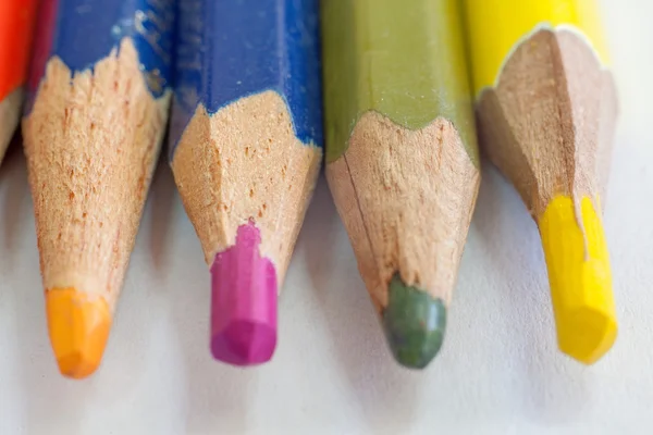 Macro photo de crayons de couleur . — Photo