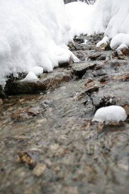 Kış dağ dere.