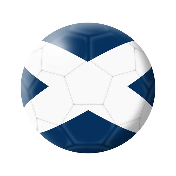 Skócia foci labda foci 3d illusztráció elszigetelt fehér nyírás útvonal — Stock Fotó