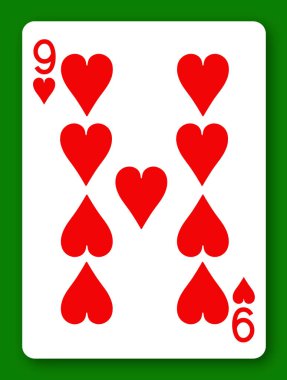 Kupa dokuzlusu arka plan ve gölgeyi kaldırmak için kırpma yolu ile kart oynuyor