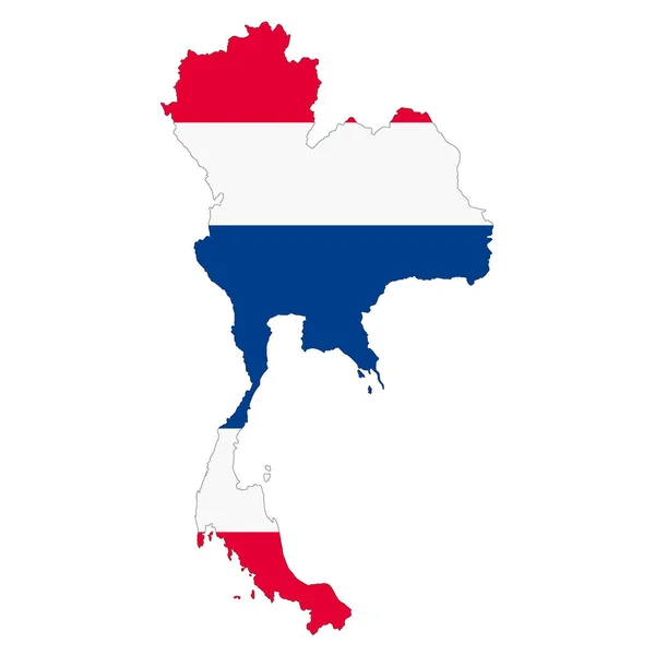 Eine Thailand Karte Auf Weißem Hintergrund Mit Ausschnittpfad — Stockfoto