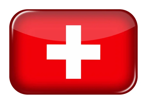 Icono Web Suiza Botón Rectángulo Con Ruta Recorte Ilustración —  Fotos de Stock