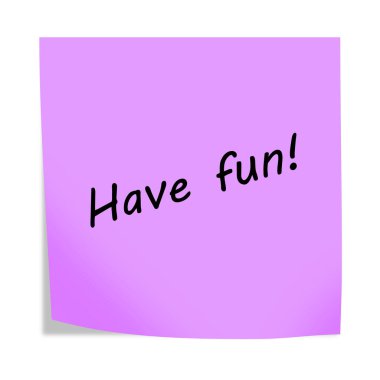 Kırpma yolu ile beyaz üzerine eğlenceli bir 3D illüstrasyon notu