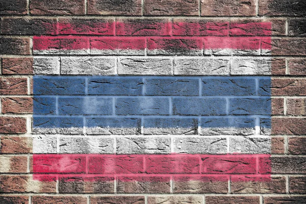 Thailand flag on a brick wall background — Stock Photo, Image